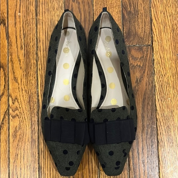BODEN Geraldine Flats Polka Dots Bow Womens Size 11 - Picture 2 of 8